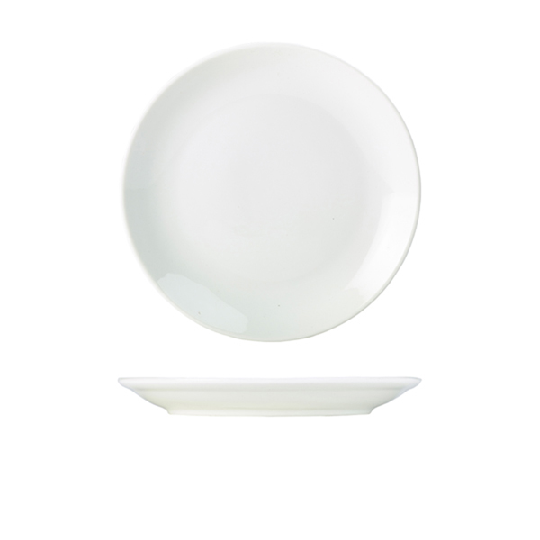 Genware Porcelain Coupe  Plate 24cm/ 9.5" (Pack of 6)