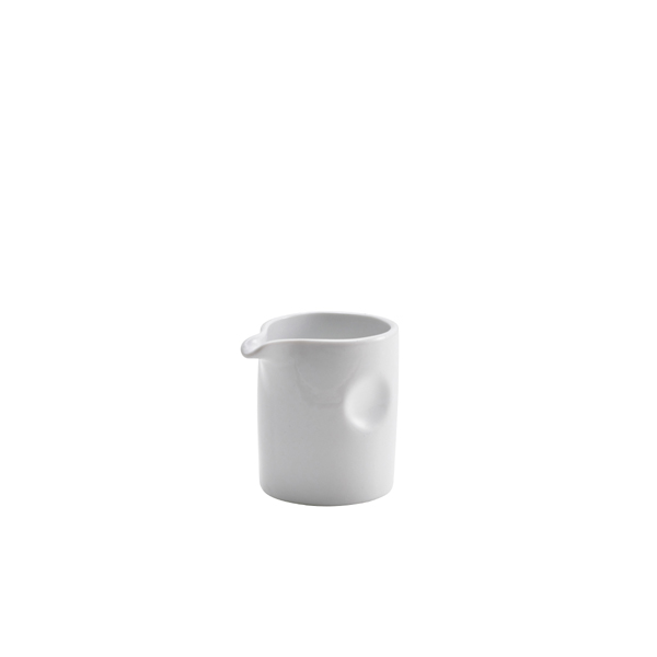 Genware Porcelain Pinched Solid Milk Jug 8.5cl/ 3oz (Pack of 12)
