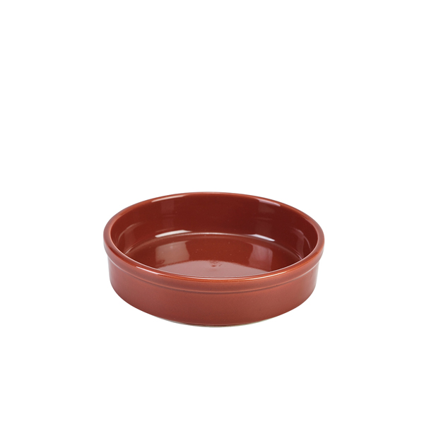 Genware Porcelain Terracotta Round Dish 13cm/ 5" (Pack of 6)