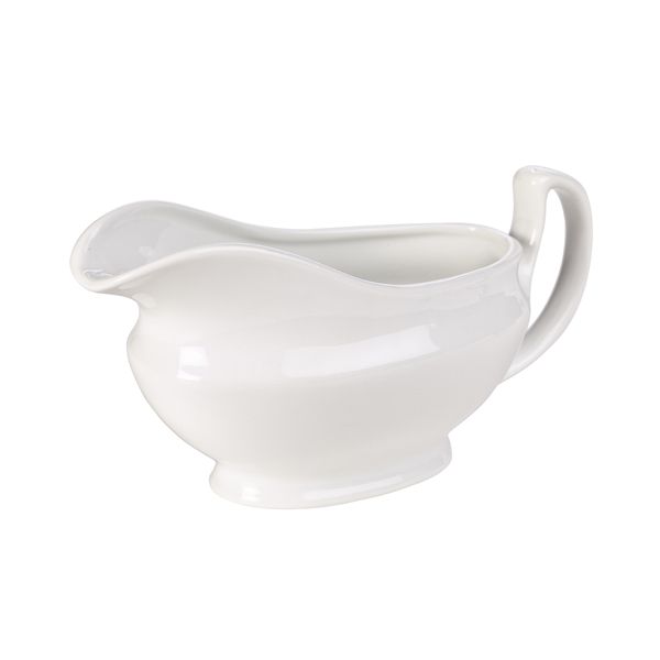 [BC-N308540] Genware Porcelain Sauce Boat 40cl/ 14oz (Pack of 6)