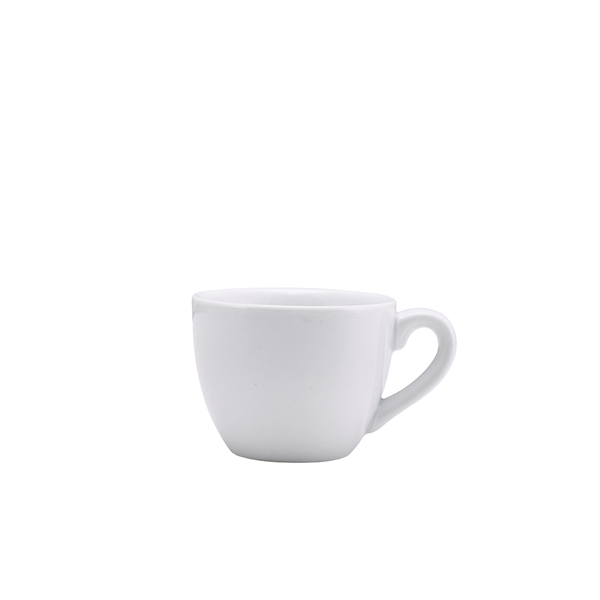 [BC-N312109] Genware Porcelain Bowl Shaped Cup 9cl/ 3oz (Pack of 6)