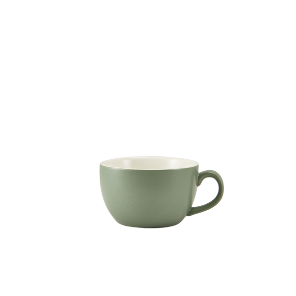 GenWare Porcelain Matt Sage Bowl Shaped Cup 17.5cl/ 6oz (Pack of 6)