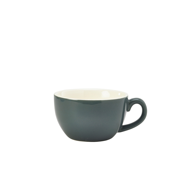 [BC-N322125G] Genware Porcelain Grey Bowl Shaped Cup 25cl/ 8.75oz (Pack of 6)