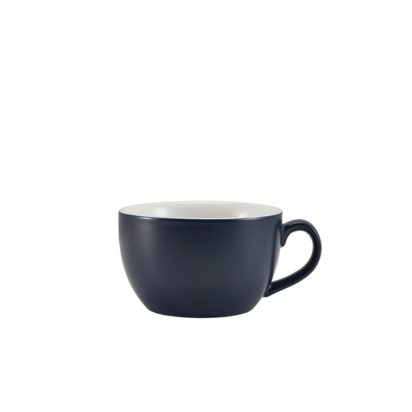 GenWare Porcelain Matt Blue Bowl Shaped Cup 25cl/ 8.75oz (Pack of 6)