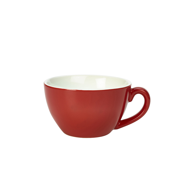 [BC-N322134R] Genware Porcelain Red Bowl Shaped Cup 34cl/ 12oz (Pack of 6)