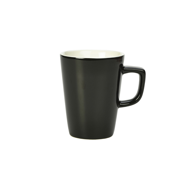 [BC-N322135BK] Genware Porcelain Black Latte Mug 34cl/ 12oz (Pack of 6)
