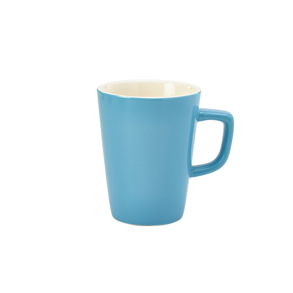 [BC-N322135BL] Genware Porcelain Blue Latte Mug 34cl/ 12oz (Pack of 6)