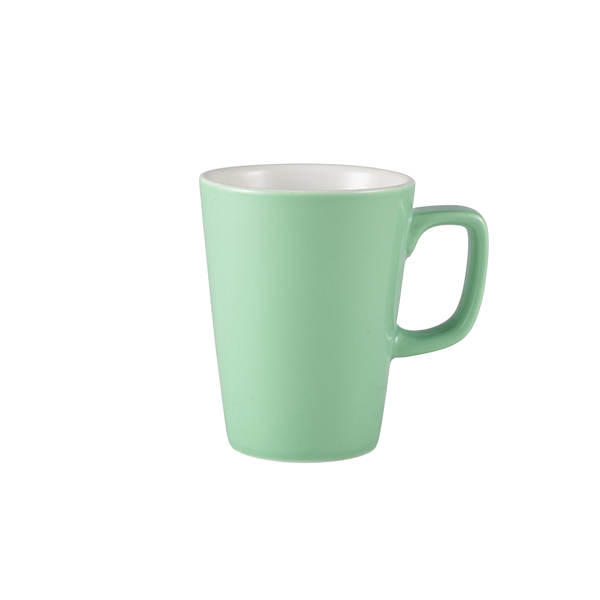 Genware Porcelain Green Latte Mug 34cl/ 12oz (Pack of 6)