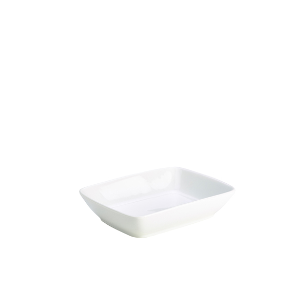 [BC-N351619] Genware Porcelain Rectangular Dish 19 x 14.5cm/ 7.5 x 5.75" (Pack of 6)