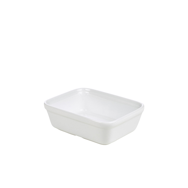 [BC-N353215] Genware Porcelain Rectangular Pie Dish 15.5x11.5cm/ 6 x 4.5" (Pack of 12)