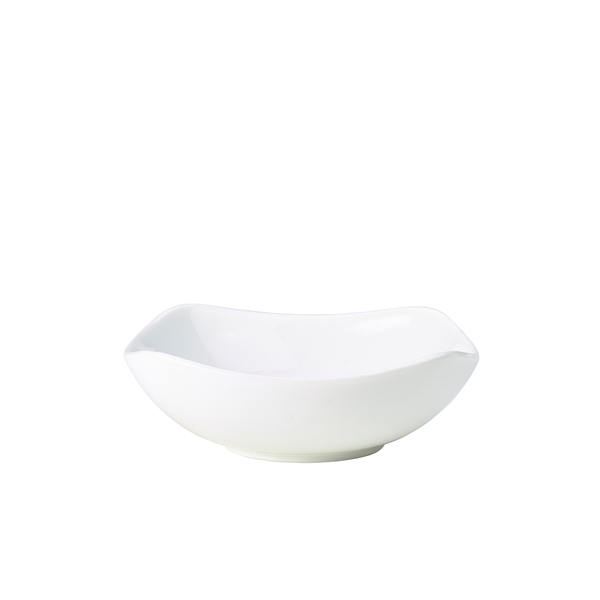 Genware Porcelain Rounded Square Bowl 20cm/ 7.75" (Pack of 6)