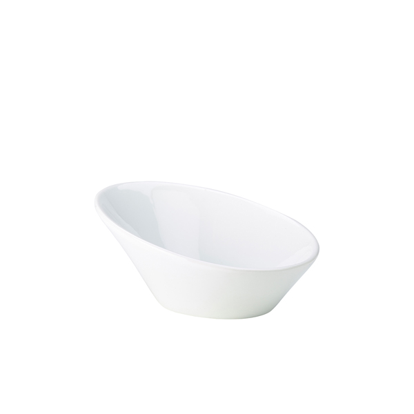 [BC-N366016] Genware Porcelain Oval Sloping Bowl 16cm/ 6.25" (Pack of 6)