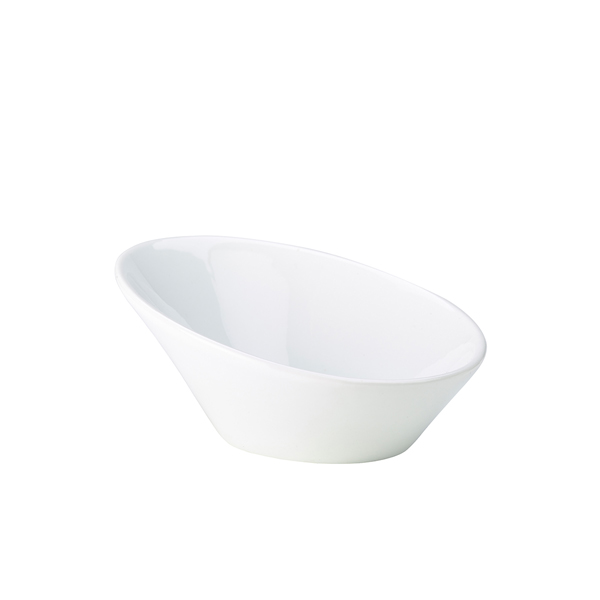 Genware Porcelain Oval Sloping Bowl 21cm/ 8.25" (Pack of 6)