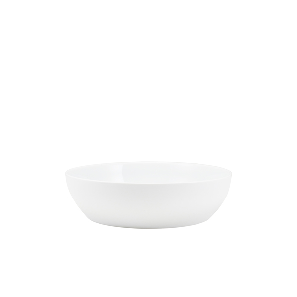 [BC-N367020] GenWare Porcelain Flat Curved Bowl 20.5cm/ 8" (Pack of 4)