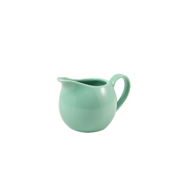Genware Porcelain Green Jug 14cl/ 5oz (Pack of 6)