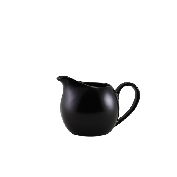 [BC-N373114MBK] Genware Porcelain Matt Black Jug 14cl/ 5oz (Pack of 6)
