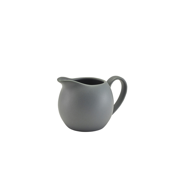 Genware Porcelain Matt Grey Jug 14cl/ 5oz (Pack of 6)
