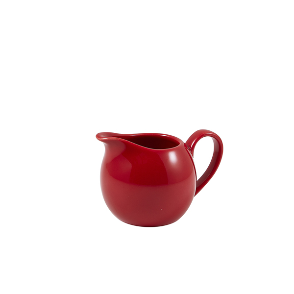 Genware Porcelain Red Jug 14cl/ 5oz (Pack of 6)