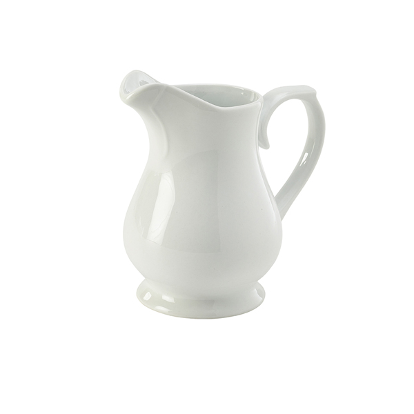 Genware Porcelain Traditional Serving Jug 56cl/ 20oz (Pack of 6)