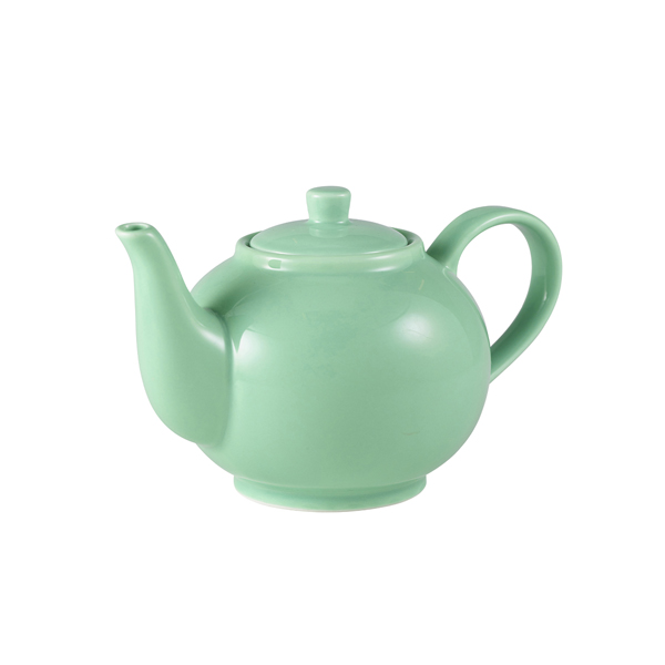 [BC-N393945GR] Genware Porcelain Green Teapot 45cl/ 15.75oz (Pack of 6)