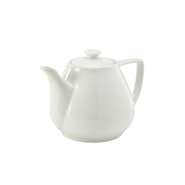 Genware Porcelain Contemporary Teapot 92cl/ 32oz (Pack of 6)