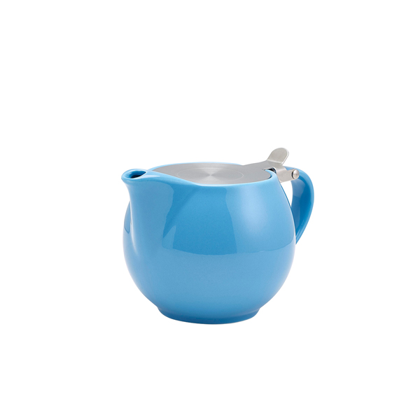 GenWare Porcelain Blue Teapot with St/ St Lid & Infuser 50cl/ 17.6oz (Pack of 6)