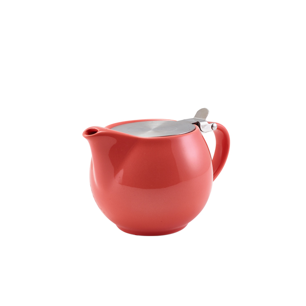 [BC-N395950CRL] GenWare Porcelain Coral Teapot with St/ St Lid & Infuser 50cl/ 17.6oz (Pack of 6)