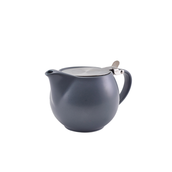 GenWare Porcelain Matt Grey Teapot with St/St Lid & Infuser 50cl/ 17.6oz (Pack of 6)