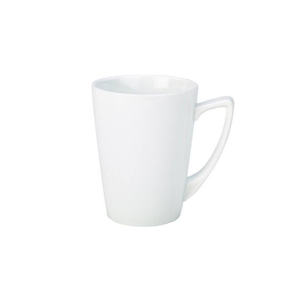 [BC-N422135] Genware Porcelain Angled Handled Mug 35cl/ 12.25oz (Pack of 6)