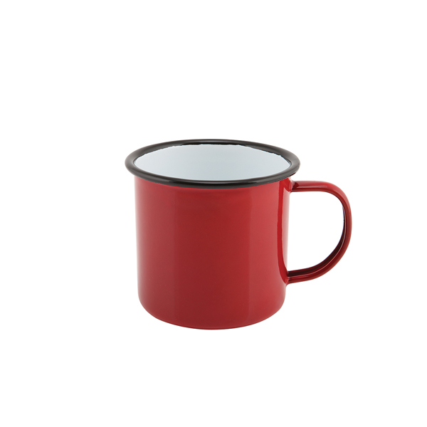 Enamel Mug Red 36cl/ 12.5oz (Pack of 12)