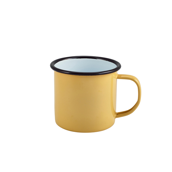 [BC-N50018Y] Enamel Mug Yellow 36cl/ 12.5oz (Pack of 12)