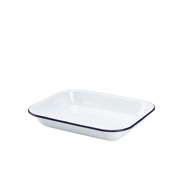 [BC-N61028] Enamel Baking Tray 28 x 23 x 4.5cm (Pack of 6)