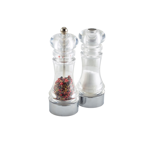 GenWare Clear Pepper Grinder & Salt Shaker Set (Pack of 6)