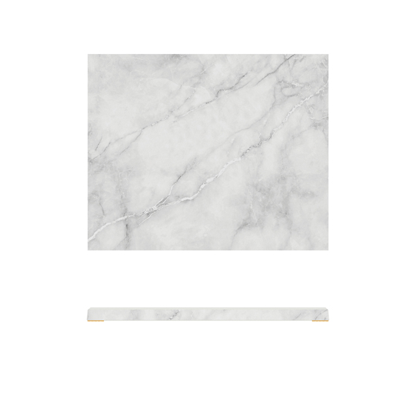 [BC-NAG120824] White Marble Agra Melamine GN 1/2 Slab 32.5 x 26.5cm