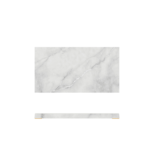 White Marble Agra Melamine GN 1/3 Slab 32.5 x 17.6cm