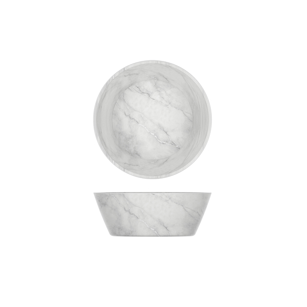 White Marble Agra Melamine Bowl 20.5 x 7.5cm (Pack of 6)