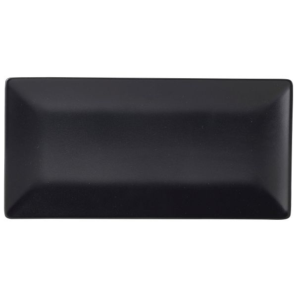 [BC-NB2774] Luna Stoneware Black Rectangular Plate 25 x 15cm/ 10 x 6" (Pack of 6)