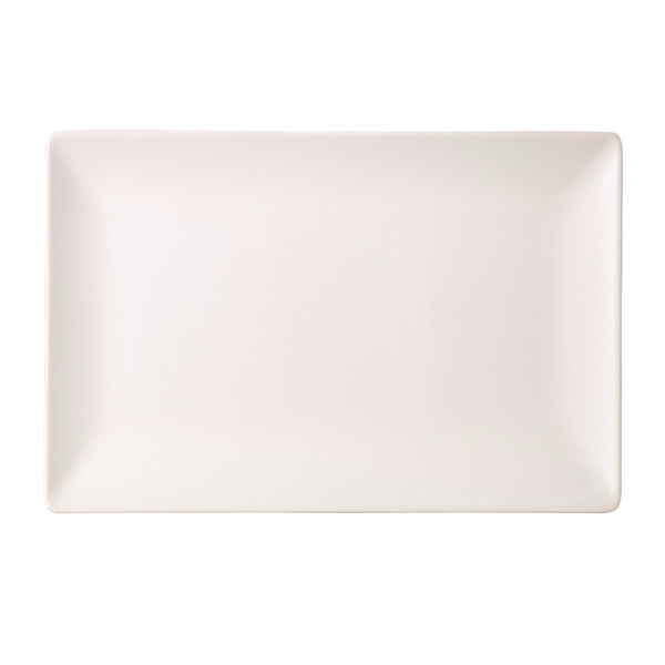 Luna Stoneware White Rectangular Plate 30 x 20cm/ 12 x 8" (Pack of 6)