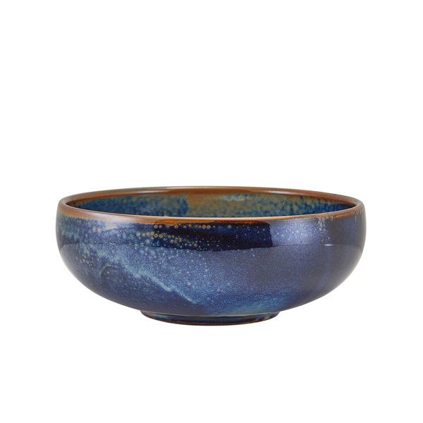 Terra Porcelain Aqua Blue Belly Bowl 20cm (Pack of 3)