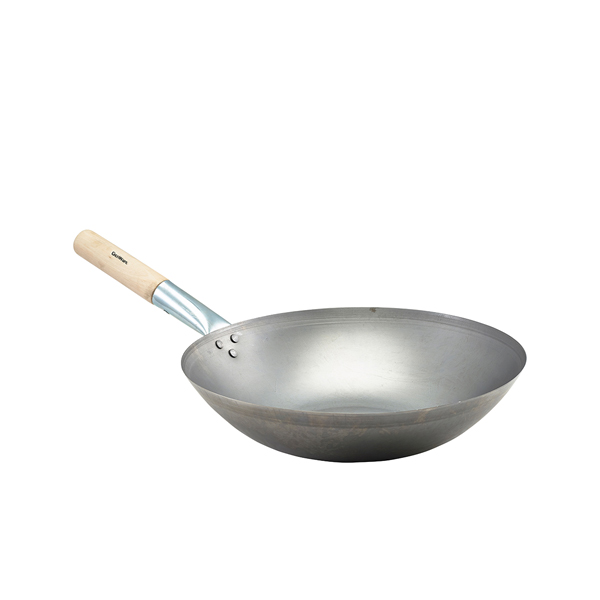 [BC-NBIWF14] Black Iron Wok Flat Base 14"/ 35.6cm