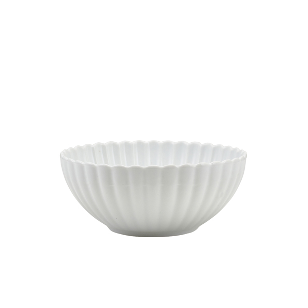 [BC-NBW-ISC13] Incise Porcelain Scalloped Side Bowl 13cm (Pack of 6)