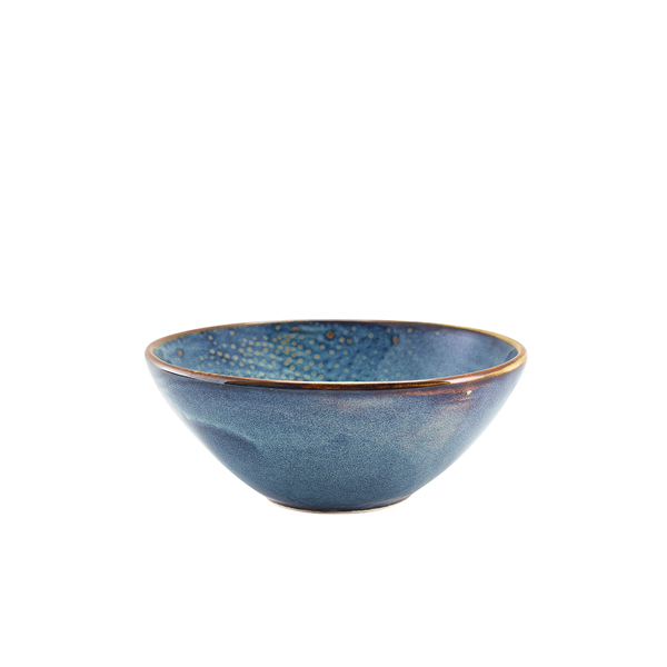 [BC-NBW-PBLG16] Terra Porcelain Aqua Blue Organic Bowl 16.5cm (Pack of 6)