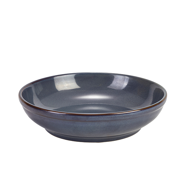 Rustic Stoneware Blue Coupe Bowl 23cm (Pack of 6)