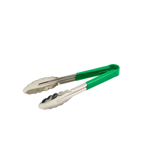[BC-NCCT23G] Genware Colour Coded S/St. Tong 23cm Green
