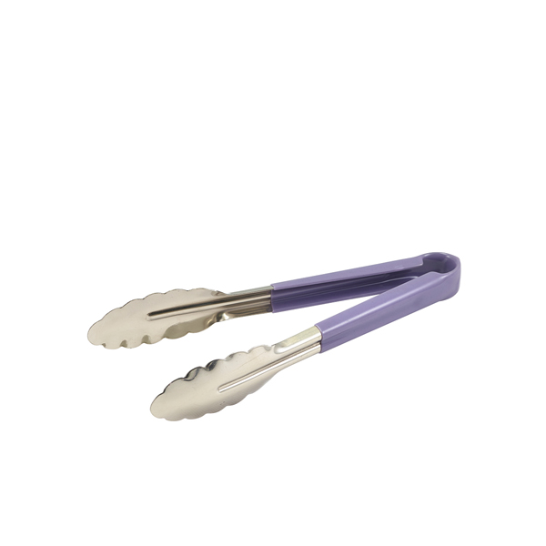 [BC-NCCT23P] Genware Colour Coded St/St. Tong 23cm Purple