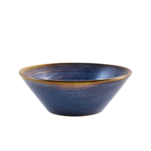 [BC-NCN-PBL14] Terra Porcelain Aqua Blue Conical Bowl 14cm (Pack of 6)