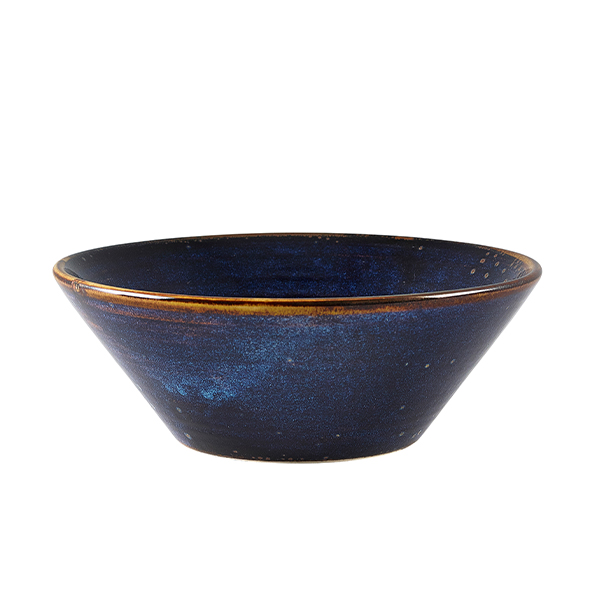 [BC-NCN-PBL16] Terra Porcelain Aqua Blue Conical Bowl 16cm (Pack of 6)