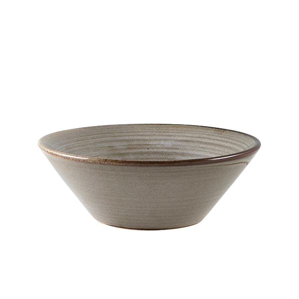 Terra Porcelain Grey Conical Bowl 14cm (Pack of 6)