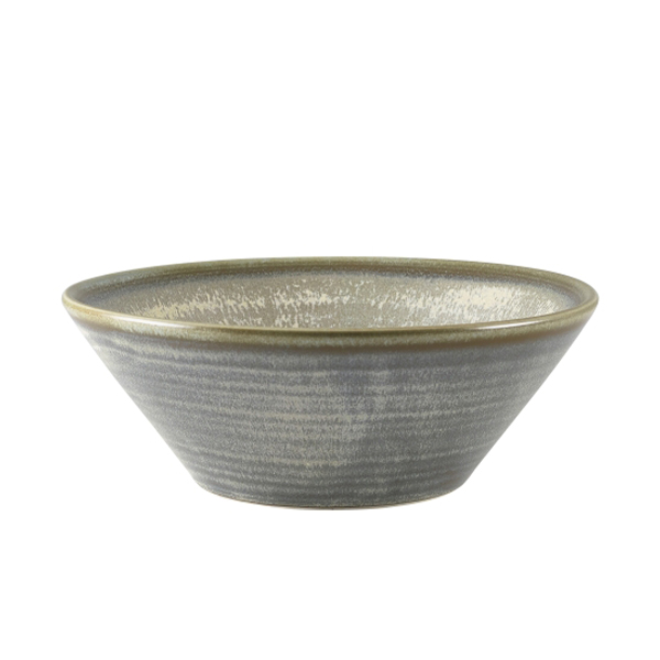 Terra Porcelain Matt Grey Conical Bowl 16cm (Pack of 6)
