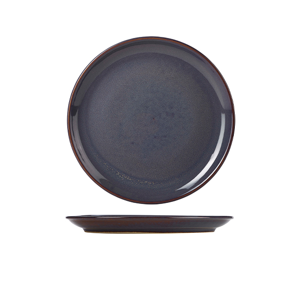 [BC-NCP-BL19] Rustic Stoneware Blue Coupe Plate 19cm (Pack of 6)